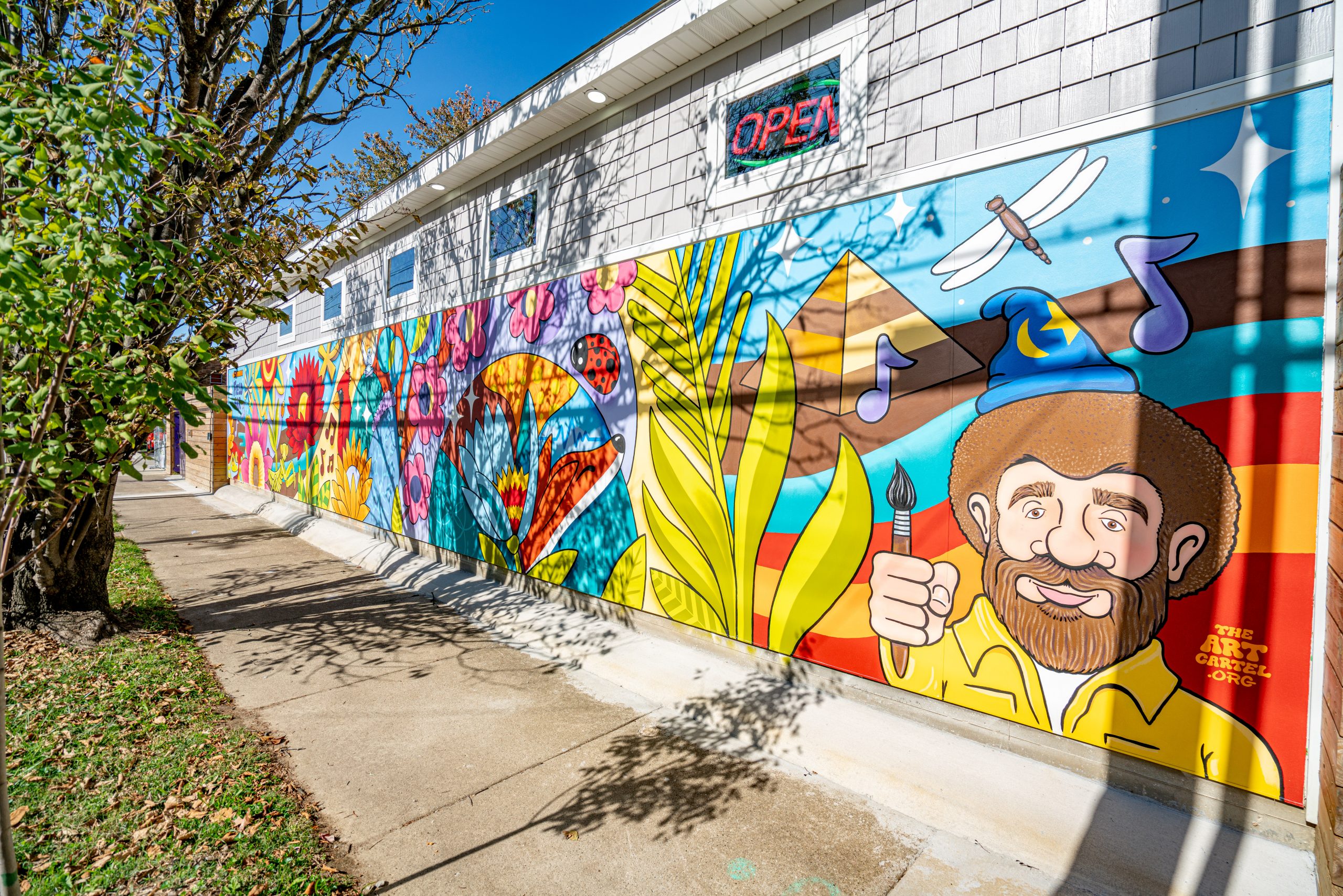 Colorful mural at Jubilee Field